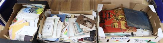 Three boxes of ephemera